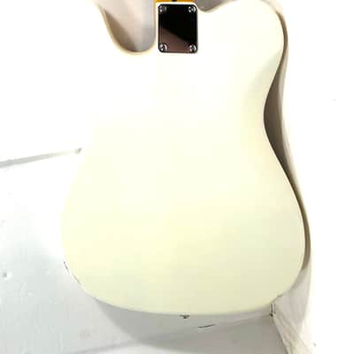 Electric sitar tele style with sympathetic strings Dronemaster 2023 - Olympic White image 12