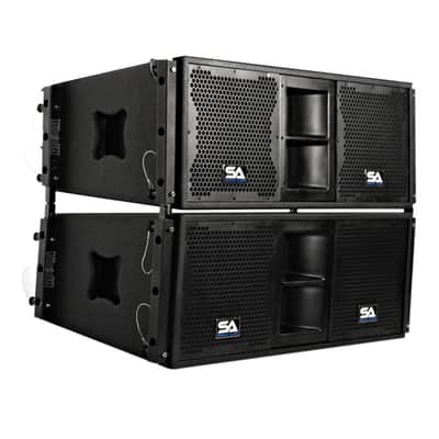 SALA-210 - Pair of Passive 2x10 Line Array Speakers with Dual Compression Drivers image 1