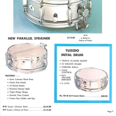 Camco - 5x14" Parallel Aristocrat, No. 99 Super, Oaklawn Brass Snare Drum image 3