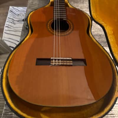 "1976 Takamine C132S Classical Guitar – Made in Japan. Date-stamped Oct. 3, 1976. Solid cedar top, rosewood back and sides. Excellent condition with fresh nylon strings image 7