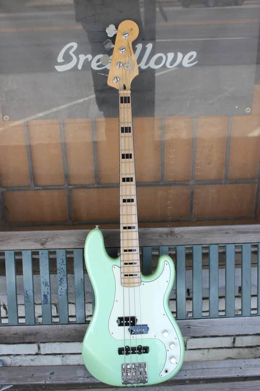 Fender MIM FSR Deluxe Precision Bass Sea Foam Green Metallic image 1