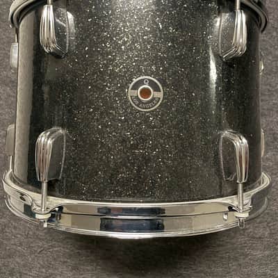Q Drum Co. 24"/13"/16" Mahogany/Poplar/Mahogany w/ 6 ply Maple Re-rings 2015 Black Sparkle image 3
