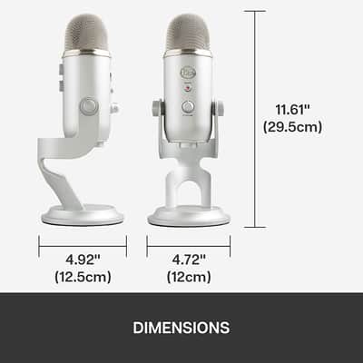 Blue Microphones Yeti Multi-pattern USB Condenser Microphone - Silver image 10