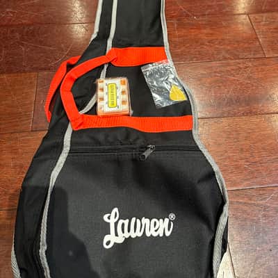 Lauren LAPKMRD 30" Beginner Student Acoustic Guitar Package with Tuner, Picks, Gig Bag 2010s - Metallic Red image 6