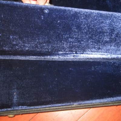 ~1969 / 1970s Rickenbacker 330 / 360 hardshell case black w/ blue interior image 5