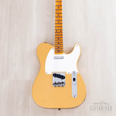 2023 Fender Custom Shop B2 1958 Telecaster Journeyman Relic Aged HLE Gold w/ Case & CoA, Lightweight image 2