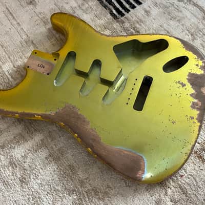 MJT Official Custom Vintage Aged Nitro Guitar Body Mark Jenny VTS Aztec Gold image 5