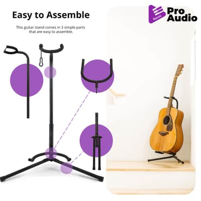 FocusProAudio FPA-TGS1 Tripod Acoustic and Electric Guitar Stand (Black) image 5