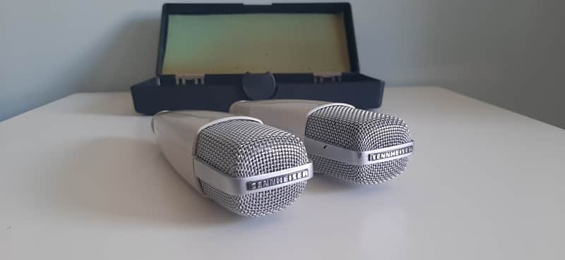 Set of 2x Sennheiser MD 421-N Cardioid Dynamic Microphones 1960s - 1980s - White image 1