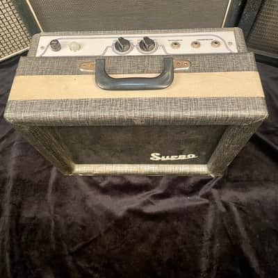 Supro/Valco Comet Double Neck 6/6-String Lap Steel 1956 white w/ supro amp image 17