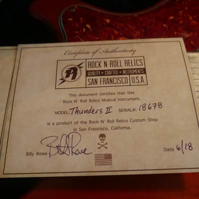 Rock N Roll Relics Thunders II. Double Cut, DAllen pickups, ebony fret board image 9