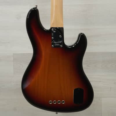 Used Fender American Jazz Deluxe Left Handed Bass Guitar Sunburst image 8