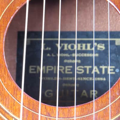 Vintage L. Viohl  Empire State 1904-1920? Parlor Guitar Unplayed Cond w/Pro Restoration image 3