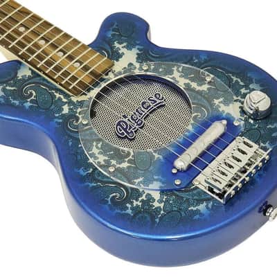 Pignose PGG-200-BLPL Basswood Body Bolt-On Maple Neck Mini/Travel Built-In Amp 6-String Electric Guitar w/Gig Bag image 3