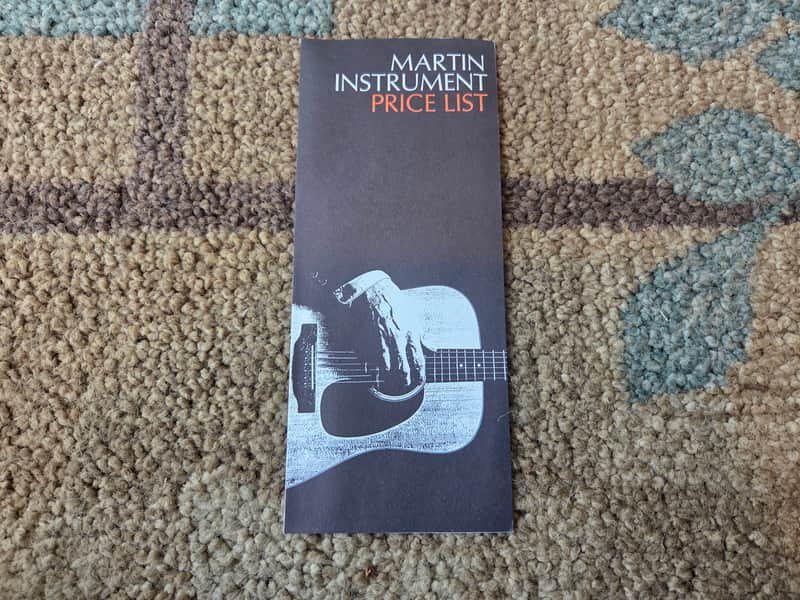 Vintage 1971 Martin Guitar Price List! Rare, Original Case Candy! image 1