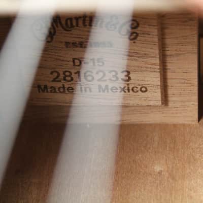 Martin D-15E Dreadnought Acoustic-electric Guitar - Natural 2024 w/Gig Bag (D15E) image 11