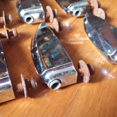 Royal Star Hoshino Pre Tama Crystar Bass Drum LUGS SET OF 8 60s 70s SONOR TEARDROP 16 AVAILABLE image 8