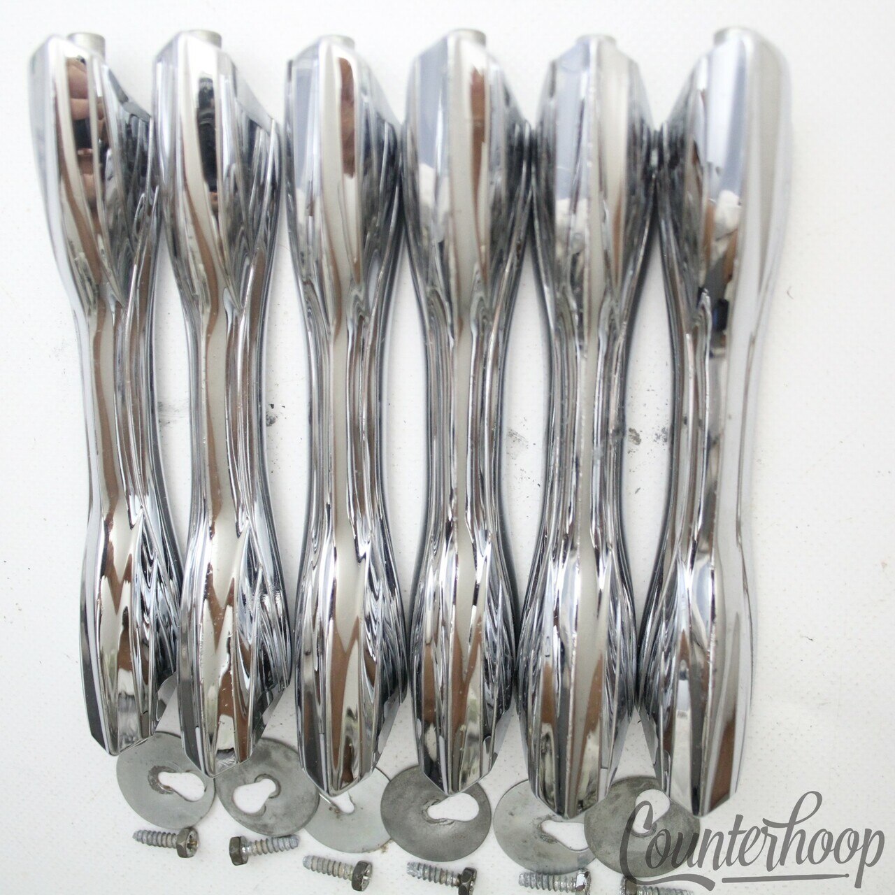 Premier 6x 13"Rack Tom Drum Lugs 60s-70s Elite Diamond Chrome Vintage England UK — main photograph