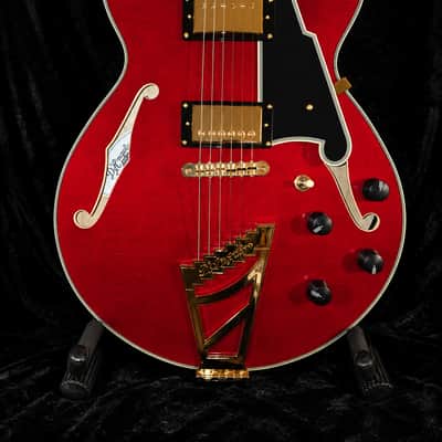 D'Angelico Excel EX-SS Semi-Hollow with Stairstep Tailpiece, Ebony Fretboard 2021 - Present - Trans Cherry image 1