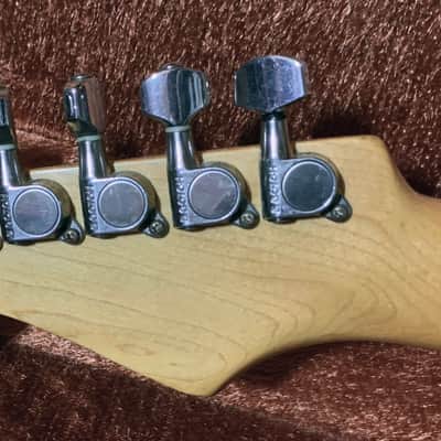 80s Fender Squire Japanese Stratocaster white maple neck image 4
