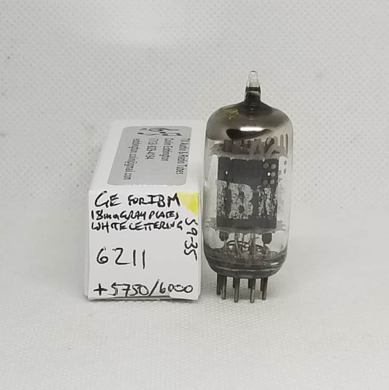GE 6211 Made For IBM Gray Plate Well Balanced (4.1%) Single NOS 12AT7 ECC81 image 1
