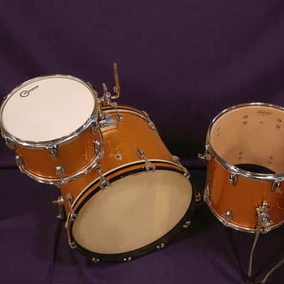 Ludwig USA 4pc Drum Kit Set 6 Ply Maple 12/14/16/22" Gold Sparkle image 5