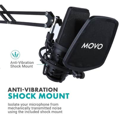 Movo Photo VSM-7 Large Diaphragm Multi-Pattern Studio XLR Cardioid Condenser Microphone image 15