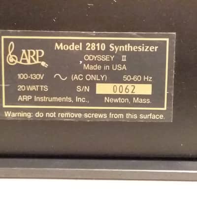 ARP Odyssey 2810 MKII 1975 w/ rare original Moog filter + new faders + Anvil case image 8