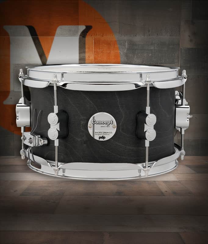 PDP Concept Series Black Wax Maple Snare, 6x10, Satin Black w/Chrome Hardware (PDSN0610BWCR) image 1