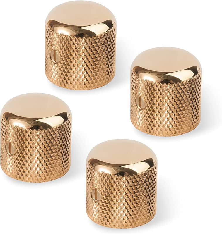 Golden Age Dome Knob, Gold, 1/4" shaft - 4 pack image 1