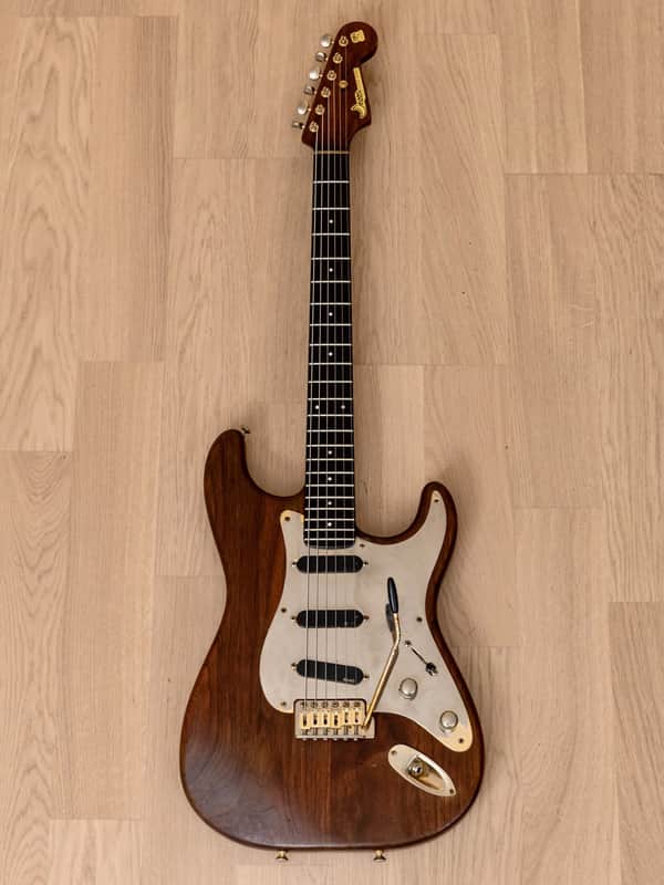 1980s Moon Custom Guitars S-Style Walnut & Ebony Superstrat w