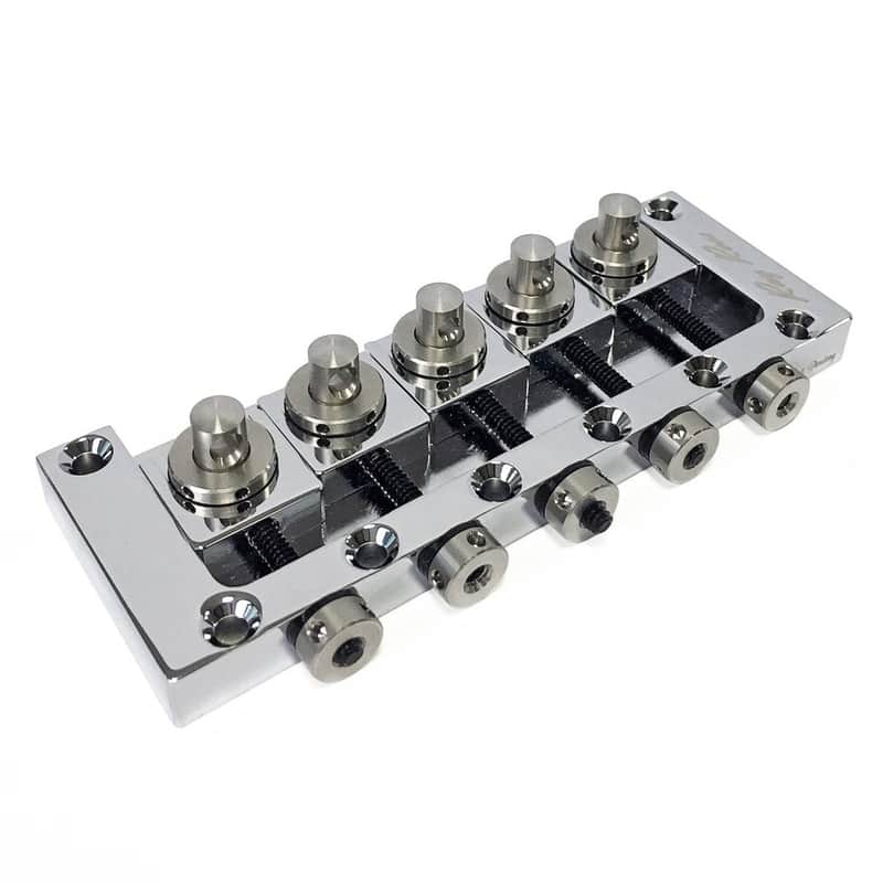 Ross Ray Ross Saddle-Less Bass Bridge ~ 5 String / 17mm Chrome...