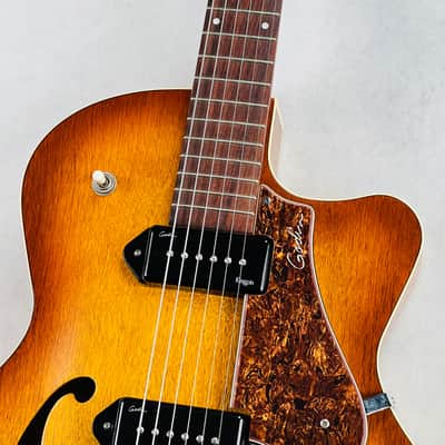 Godin 5th Avenue CW Kingpin II Hollow Body Guitar 2010s - Cognac Burst image 3