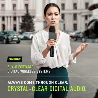 Shure SLXD15 Portable Digital Wireless Bodypack System with SLXD1 Bodypack Transmitter and SLXD5 Single-Channel Portable Receiver - Microphone/Instrument Cable Sold Separately | G58 Band (SLXD15-G58) image 5