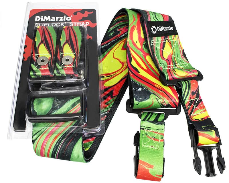 DiMarzio DD2241GRN Steve Vai 2" ClipLock Strap image 1