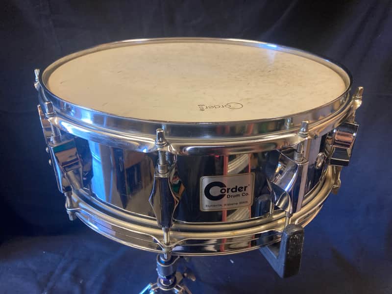 Corder - 5x14" Chrome Over Wood 10-Lug Snare Drum 1970s–1980s image 1