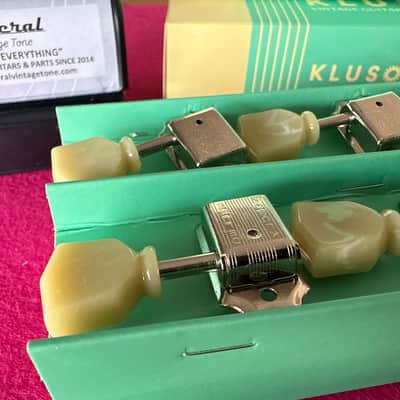 Kluson Tuners 3 + 3 vintage double tuning machines 2020 Metal image 3