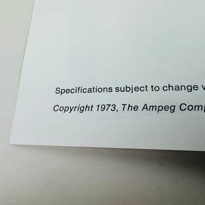 Ampeg Amplifiers Catalog 1973 image 3