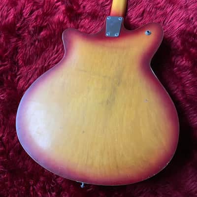 c.1964- Guyatone SG-S02 Musician MIJ Vintage Hollow Body Guitar "Sunburst" image 11