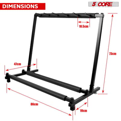 5 Core Multi Guitar Rack Stand Floor 5 Slot Adjustable Flying V Guitars Holder image 6