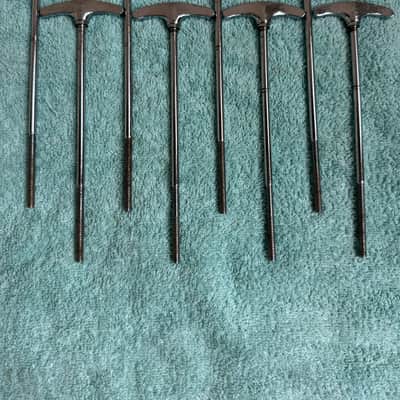 Ludwig Set of 8 Vintage Bass Drum T Tension Rods - 6 1/8” ( 6 13/16” Tip to Tip) 70s - Chrome image 1