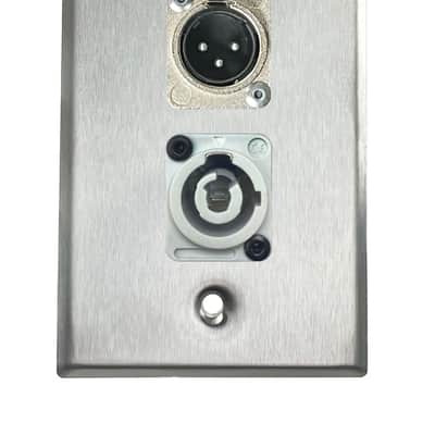 Stainless PROCRAFT SPL-2X-ST-VAR 1 Gang Stainless Pro Audio Installation Wall Plate Loaded, Made in the USA-USB Feed-Thru / USB Feed-Thru image 15