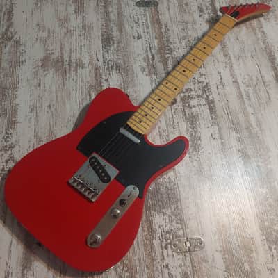 Epiphone T-310 Telecaster Fiesta Red MIK Korea Samick Explorer Headstock Upgraded Locking Tuners image 2