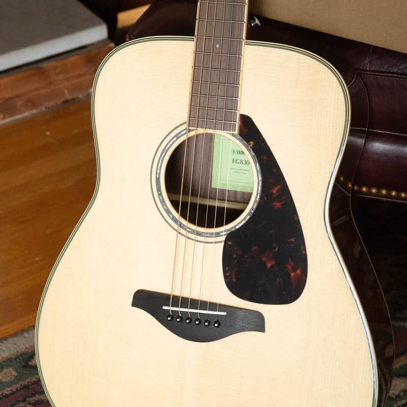 Yamaha FG830 Spruce/Laminate Rosewood Natural Dreadnought Acoustic Guitar #0600 image 1