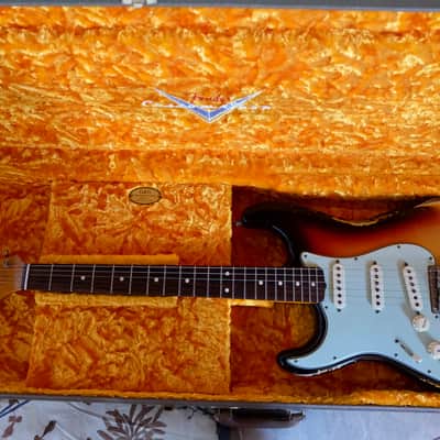 Fender Fender Custom Shop 1960 Strat Heavy Relic LH Lefthand Sunburst image 2