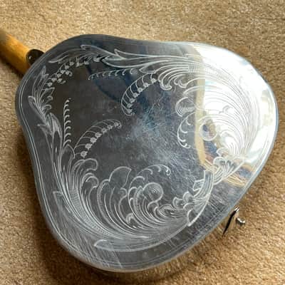 1937 National Style 3 Single Cone Mandolin w' Calton Flight Case Lilly of the Valley image 11