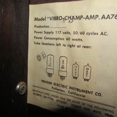 Fender 1965 Vibro-Champ Amp AA764 Guitar Combo Amplifier image 5