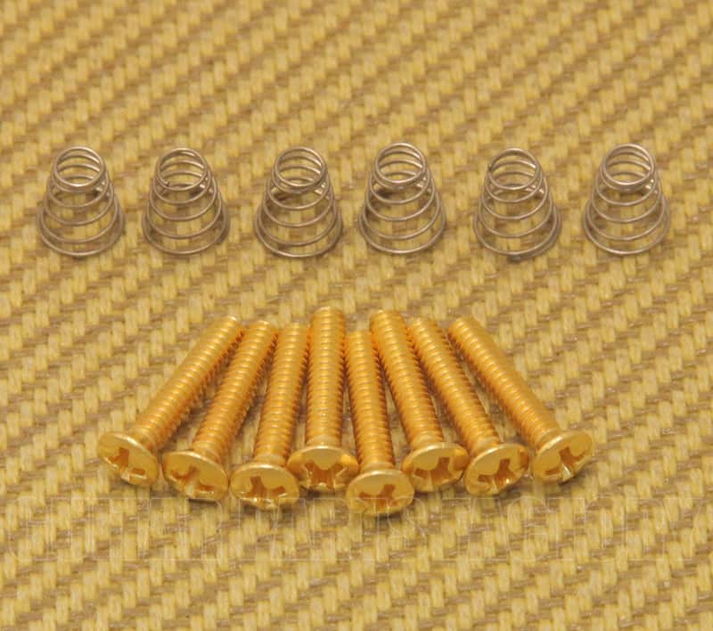 GS-0064-002 Vintage Gold Countersunk Pickup/Switch Screws/Springs Fender Strat® image 1