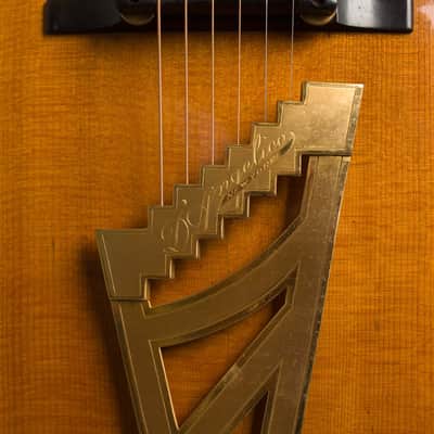 Immagine D'Angelico  Excel Arch Top Acoustic Guitar (1950), ser. #1843, original brown hard shell case. - 14