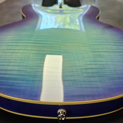 Epiphone ES-335 Blueberry Burst BRAND NEW Figured Flame Top and Back Semi-Hollowbody Hollow Body Archtop 335 Electric Guitar image 11